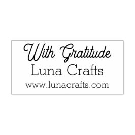 Carimbo De Borracha With Gratitude Custom Business Store Name & Websit