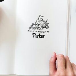 Carimbo De Borracha Woodland Storbook Bear Baby Book Stamp