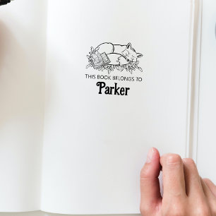 Carimbo De Borracha Woodland Storey Fox Baby Book Stamp