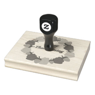 Carimbo De Borracha Wreath ~ Feliz Ação de Graças