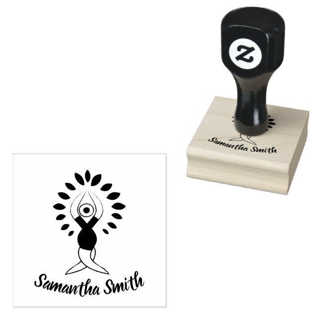 Carimbo De Borracha Yoga Tree (Carimbado)