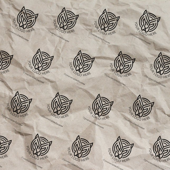 Carimbo De Borracha Your Logo and Social Media, Packaging Business  (Criador carregado)