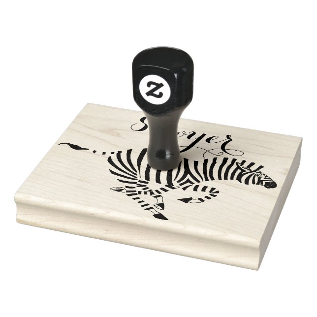Carimbo De Borracha Zebra Personalizada (Carimbo)