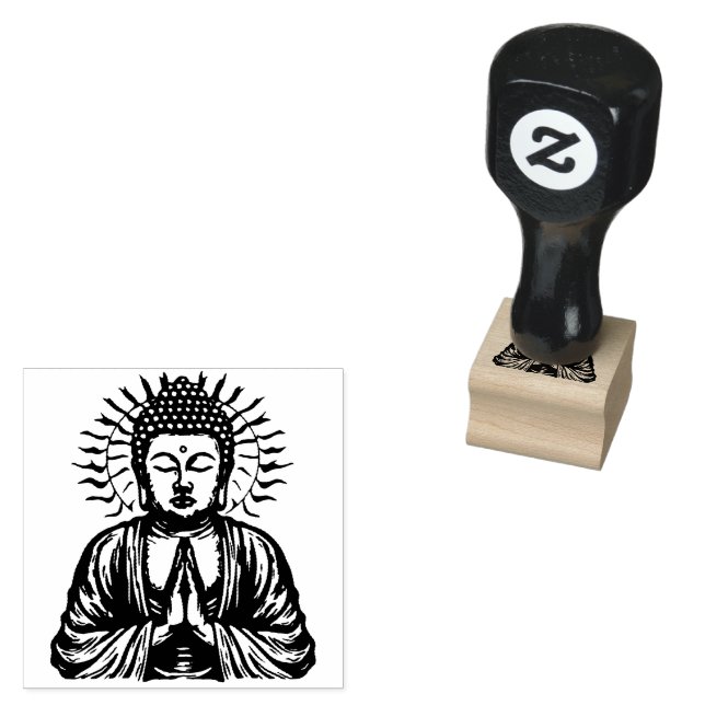 Carimbo De Borracha Zen Buddha (Carimbado)