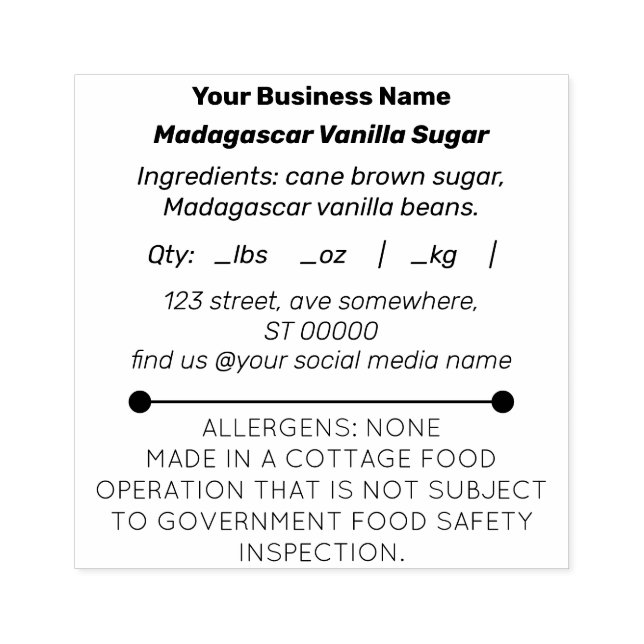 Carimbo de Comida da Lei de Algodão para Pequenas  (Impressão)