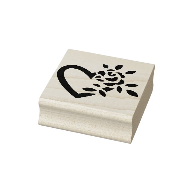 carimbo de coração de flor (Carimbo)