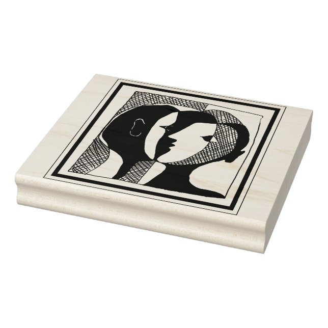 Carimbo de Design de Borracha de Casal (Carimbo)