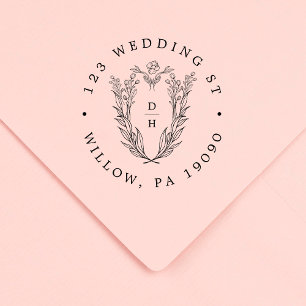 Carimbo de Devolução de Borracha Floral DAPHNE