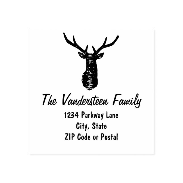 Carimbo de devolução do nome da família Rustic Dee (Impressão)