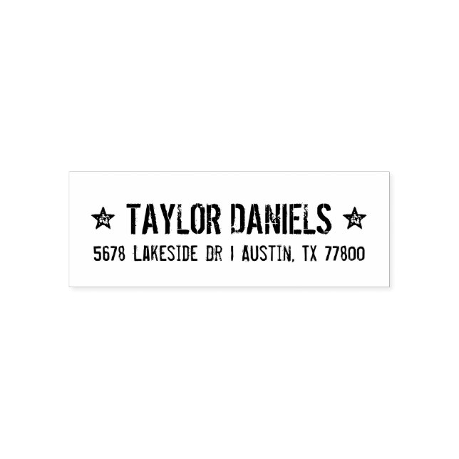 Carimbo de Endereço de Devolução de Estrelas Russa (Design)