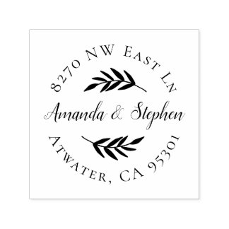 Carimbo de Endereço de Devolução do Branch Olive B