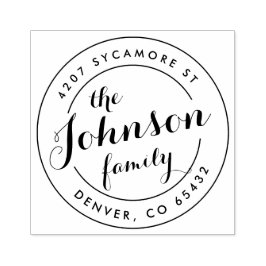 Carimbo de Endereço de Retorno Arredondado Persona