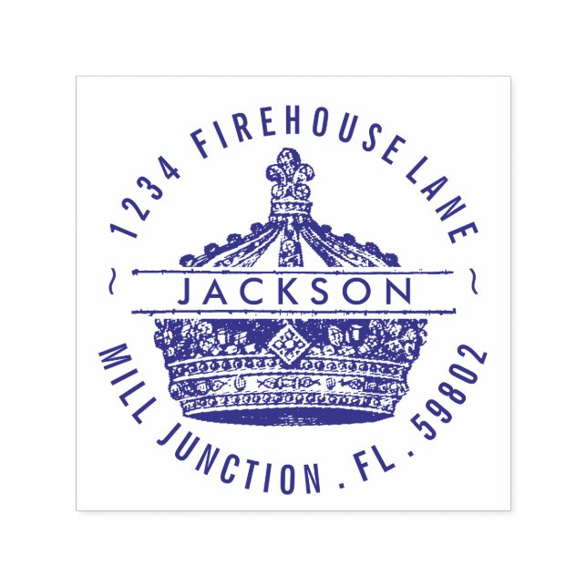 Carimbo de Endereço de Retorno Autopicante do Rei (Design)