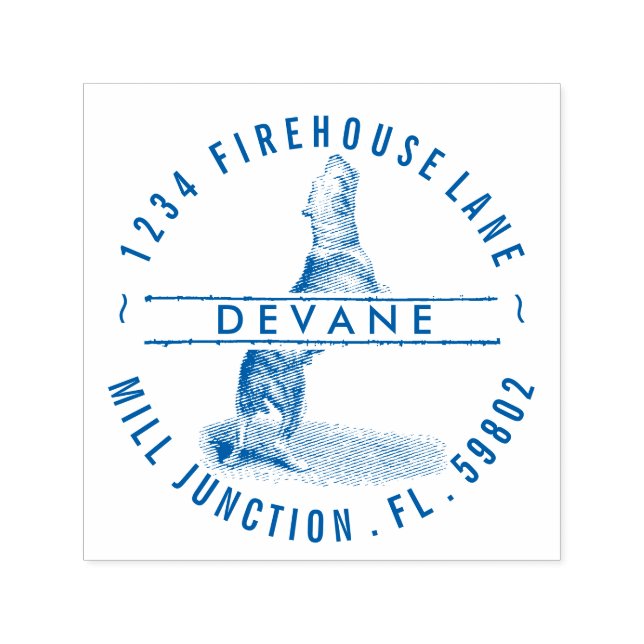 Carimbo de Endereço de Retorno de Autocolante de T (Design)