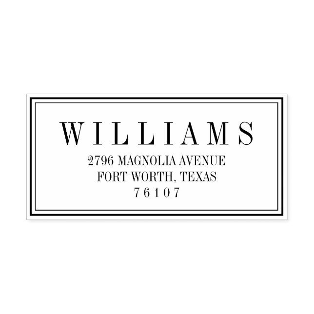 Carimbo de Endereço de Retorno de Bloco Moderno (Design)