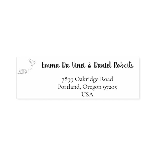 Carimbo de Endereço de Retorno de Casamento em Let (Design)