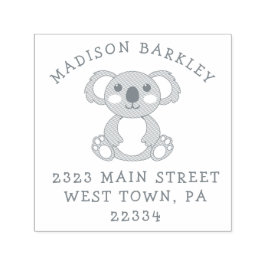 Carimbo de Endereço de Retorno de Koala Bear Kid