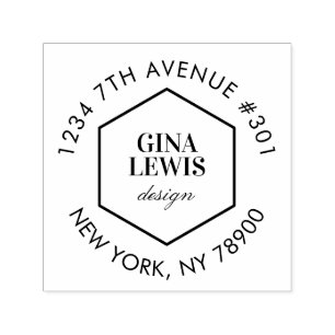 Carimbo de endereço de retorno de negócios minimal