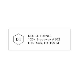 Carimbo de endereço de retorno de negócios minimal