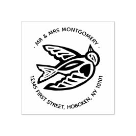 carimbo de endereço de retorno de pomba de amor