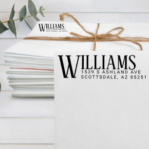 Carimbo de Endereço de Retorno de Sobrenome Person