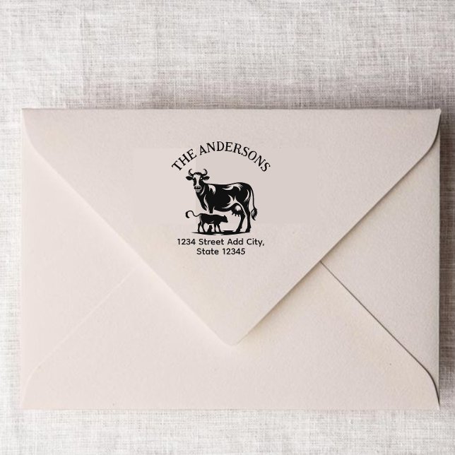 Carimbo de endereço de retorno de vaca (Criador carregado)