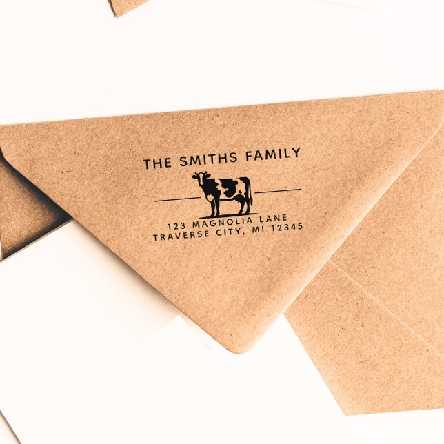 Carimbo de endereço de retorno de vaca (Criador carregado)