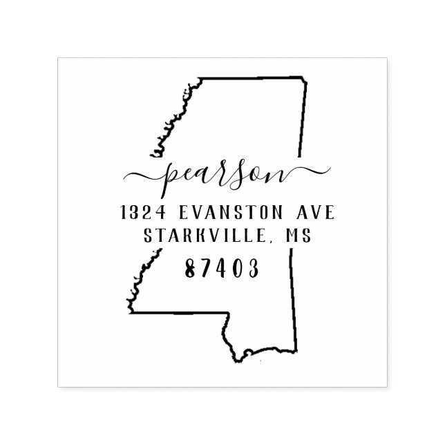 Carimbo de Endereço de Retorno do Mississipi (Design)