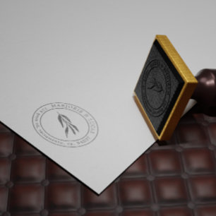 Carimbo de Endereço de Retorno do Monograma de Gar