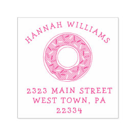 Carimbo de Endereço de Retorno do Rosquinha Cute K