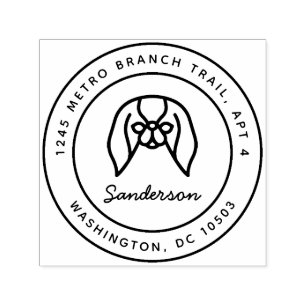 Carimbo de Endereço de Retorno Japonês/Pekingês