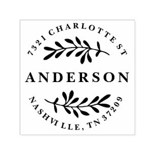 Carimbo de endereço de retorno personalizado com f