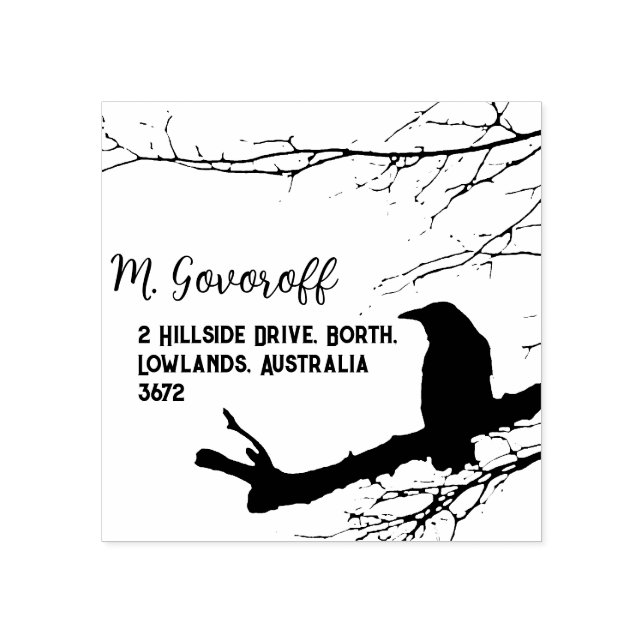 Carimbo de Endereço de Retorno Raven (Impressão)