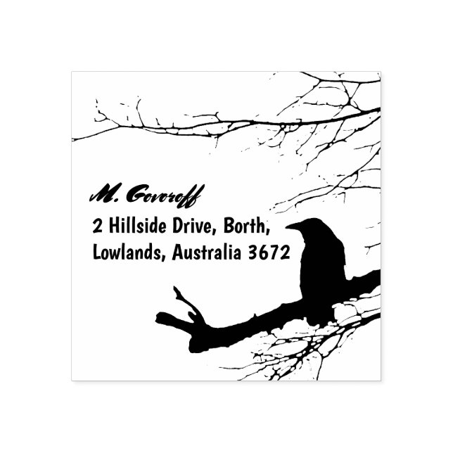 Carimbo de Endereço de Retorno Raven (Impressão)