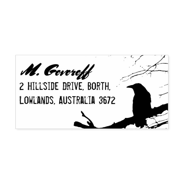 Carimbo de Endereço de Retorno Raven (Impressão)