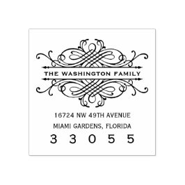 Carimbo de Endereço de Retorno Romântico Moderno p