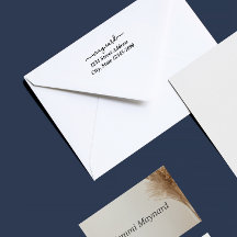 Carimbo de Endereço de Script Moderno Personalizad