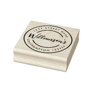 Carimbo de Endereço do Local da Cidade Branca Pret