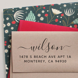 Carimbo de Endereço Personalizado de Cuta com Tipo