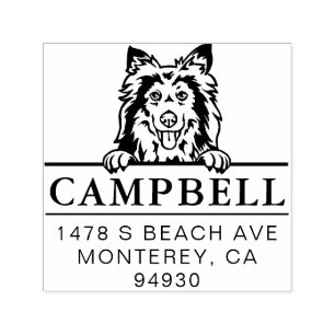 Carimbo de Endereço Personalizado do Cão-de-Ovelha