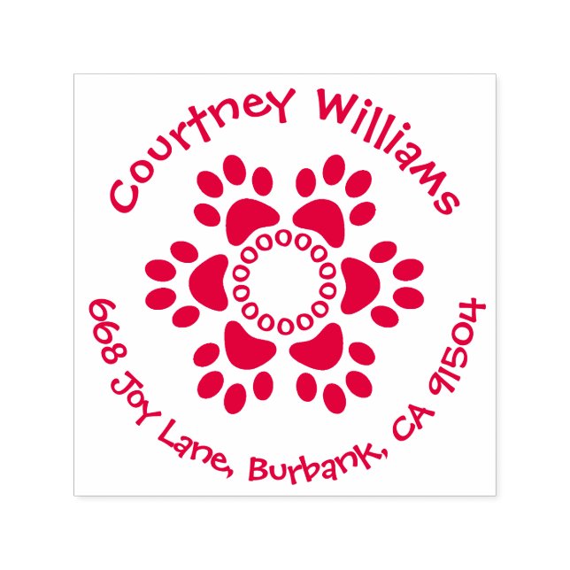 Carimbo de Impressão da Flor de Retorno do Endereç (Design)