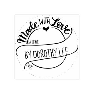 Carimbo de latura - feito com amor Carimbo Persona