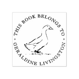 Carimbo de Livro Personalizado De Ganso Cortado Es
