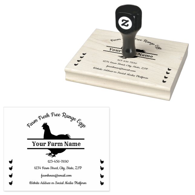 Carimbo De Ovos Carimbo Galinha Dividida Monograma (Carimbado)