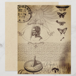 Carimbo de Posto da Borboleta Vintage