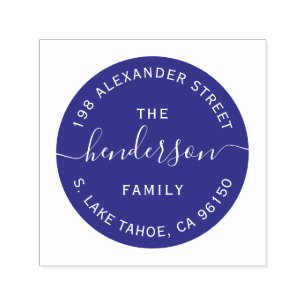 Carimbo de retorno de endereço da família de logot