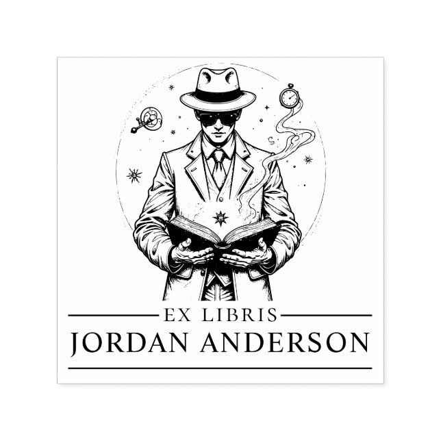 Carimbo do Livro de Detetives do Viajante do Tempo (Design)