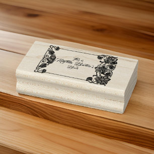 Carimbo Floral de Propriedade de Borda