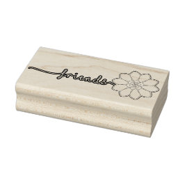 Carimbo floral dos amigos