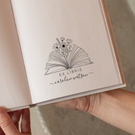 Carimbo Floral Ex libris Carimbo